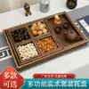 Bandeja de chá de bambu paulownia de sete peças conjunto de chá multi-funcional estufa de chá de madeira de noz vendas diretas da fábrica
