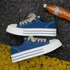 Zapatos de Lona para Mujer, Zapatos de Plataforma Transpirables de Verano con Suelas Gruesas, Tenis Casuales Versátiles que Aumentan la Altura para Estudiantes, Zapatos Blancos Unisex