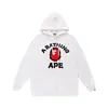 Moda Urbana Transfronteriza de Comercio Exterior Marca Unisex Otoño e Invierno Estampado de Letras Sudadera con Capucha Holgada Pulóver Sudadera Ape Casual Versátil