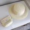 Sombrero de Paja de Verano para Niños Patrón Tejido a Mano Sombrero de Paja de Ala Plana Sombrilla Transpirable de Verano Sombrero Panama Jazz de Ala Ancha