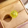 Anillo Popular de Peridoto Natural al por Mayor de Fábrica Plata S925 Incrustado con Piedra Principal 3*5 Joyería de Lujo Venta Directa de Fábrica