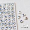 Nail art broca transparente broca machado coração torto quadrado gordo borboleta luar fundo pontiagudo broca em forma de super flash strass joias para unhas
