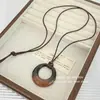 Estilo Étnico Retro Aro Grande Resina Collar Borla Larga Simple Versátil Cadena para Ropa Collar de Gama Alta