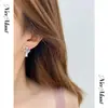 Pendientes de Cruz de Diamante Estilo Elegante Fresco Joyería Pendientes Simples Modernos de Gama Alta para Mujeres