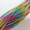 6 # 6 Filas de Tubos Redondos de Pedrería Colorida Tiras de Pedrería Huecas de PVC Accesorios para Ropa, Zapatos, Bolsas Cordón de Zapato con Taladro de Lazo para Manualidades Cuerda