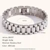 Pulsera de reloj estilo hip hop de gran venta, joyería de nicho, diseño de moda, acero inoxidable chapado en 18 quilates, accesorio punk de moda.