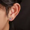 Pendientes de Zirconia de Sol, Luna y Estrellas para Hombre, Pendientes de Moda de Alta Gama para Mujer, Set de Joyería Versátil de Lujo Ligero al por Mayor