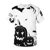 Camiseta para Hombre, Ropa Y2K, Cómics, Camiseta de Halloween, Gris