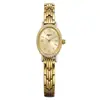 Reloj Mia de Acero Transfronterizo para Mujer, Pequeño Reloj Dorado Incrustado con Diamantes y Estrellas, Exquisito y Sencillo Reloj de Mujer con Esfera Pequeña de Nácar