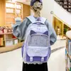 Nuevo Set de Mochila con Orejas de Gato y Estampado de Estrellas, Lindo Set de Mochila Escolar de Cuatro Piezas para Estudiantes de Primaria y Secundaria para Reducir la Carga y Proteger la Columna Vertebral