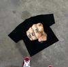 Y2K Hip Hop T-Shirt Harajuku T-Shirt Curta Gótico Street Wear Moda Masculina e Feminina Punk Casual Algodão Camiseta Solta