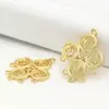 Accesorios DIY cobre puro chapado en oro 14K conector hueco para espiral antimosquitos material coreano hecho a mano para aretes colgante