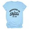 Promocionado a Nana Amazon Ebay Sitio Independiente Moda Casual Camiseta de Manga Corta con Cuello Redondo para Mujer Comercio Exterior