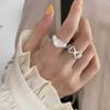 Anillo de Diseño de Nicho Estilo Coreano para Mujer con Lazo Hueco Ojo de Gato Anillo de Viento Frío Versátil Moda Nueva 2024