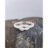 1434 Estilo K Nicho Accesible Diseño de Lujo Anillo Trenzado Entrelazado Plata de Ley S925 Anillo de Plata para Mujer Venta al por Mayor