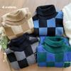 Suéter Espesso de Gola Alta Masculino Outono e Inverno Tendência Bonito Casual Malha Suéter Masculino Camisa Base Solta Suéter Jaqueta Masculina