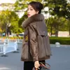 [Estilo de Diseñador] Chaqueta Casual de Piel Cosida Haining, Temperamento Casual, Chaqueta de Mujer de Gama Alta