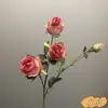 Borde de coca retro flor artificial rosa borde seco pintura al óleo de montaña nevada rosa decoración del hogar boda flor artificial al por mayor
