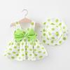 733 Falda Infantil Generación Cabello Ropa Infantil Pequeña Falda Infantil Vestido de Color Sólido con Estampado de Puntos Grandes para Sombrero 1234 Años Falda