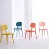 Sillas de comedor engrosadas de colores macarrón, sillas de comedor modernas y minimalistas, taburetes de restaurante, taburetes de tocador, sillas de plástico y sillas para uso doméstico con respaldo