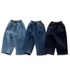 Jeans para Niños 2026 Otoño Nuevo Estilo Unisex Bebé Multicolores Pantalones Casuales Cintura Elástica Pierna Recta Suelta Pantalones Largos Modernos