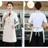 Nova Rede Café Restaurante Ocidental Equipe de Caixa Uniforme de Trabalho Salão de Beleza Cabeleireiro Salão de Unhas Colete Feminino Avental
