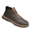 Primavera 2025 Novo Estilo Coreano Tendência Mais Fácil para Combinar Tênis Masculinos Cano Alto Casual Sapatos Esportivos Estudante Respirável Sapatos de Couro