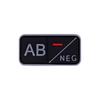 Parche de Goma con Insignia de Tipo de Sangre 3D de PVC A B O AB POS Pegatina de Moral Insignia con Gancho de Velcro en stock