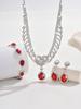 Diamante Gotas de Água Borla Colar Brincos Conjunto de Duas Peças Europeu e Americano Exagerado Luz de Luxo Elegante Clavícula Cadeia Colar de Alta Qualidade para Mulheres