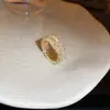 Anillo Abierto Geométrico de Circonita Estilo Palacio Francés, Anillo de Dedo Índice de Alta Gama de Nicho, Joyería de Moda, Exquisita y Personalizada para Mujeres