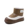 Botas de Neve Infantis 2025 Inverno Novo Botas de Algodão com Solado Macio para Meninos e Meninas Forradas com Lã e Espessadas Quentes e Modernas Botas de Algodão de Cano Médio