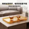 La bandeja rectangular para té con iones de plata antibacterianos proporciona un soporte estable y antideslizante para el té, atrapando las gotas de té y manteniendo la bandeja de la mesa limpia.