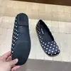 Sapatos Baixos Estilo Ballet com Bolinhas Pretas para Mulheres, Novo Modelo de Outono, Sapatos Mary Jane Elegantes e Delicados que Combinam Bem com Vestidos