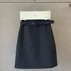 Falda de Lana Recta de Longitud Media Elegante Retro Coreana Nueva para Invierno 2025 para Mujer Versátil