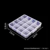 Caja de Almacenamiento de 24 Compartimentos Caja de Plástico PP Contenedor Transparente con Compartimentos Arte de Uñas Pedrería Cuentas Para Cuentas Pequeños Accesorios de Joyería Directo de Fábrica