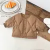Conjunto de Inverno para Bebê Estilo Coreano Menino Lindo Cor Sólida Jaqueta de Penas Quente Leve Roupa Externa Calça Longa para Bebê