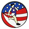 Nova Série Esportiva de Corrida Acessórios para Joias DIY de Maratona Patches de Borracha Macia de PVC Acessórios de Desenho Animado Decoração Plana