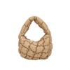 Bolso de Mujer 2026 Estilo Nuevo Bolso Nube Plisado Mini Burbuja de Nicho Bolso de Mano Algodón Plumas Coreano
