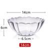 Saladeira Acrílica Transparente, Tigela de Lótus de PC Resistente a Quedas, Tigela de Sobremesa para Catering, Tigela para Legumes e Frutas para Restaurante de Hot Pot, Utensílios de Mesa