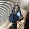 Bolso de Mano Cuadrado Pequeño de Mezclilla Patchwork Estilo Coreano para Mujer 2026 Nuevo Versátil Bolso de Hombro Cruzado de Gran Capacidad
