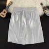 2025 Exportação Transfronteiriça Shorts Casuais Cor Sólida com Cordão Masculino Secagem Rápida Comprimento Médio Tendência Finos Estilosos
