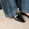 Zapatos Cuadrados de Piel de Vaca de Primera Capa para Mujer con Aumento Oculto de Altura, Novedades de Principios de Primavera, Forro de Piel Genuina, Cómodos Zapatos de Caña Media para Mujer, Modernos