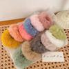 Anel de cabelo de pelúcia com cores doces para outono e inverno, anel de cabelo macio e ceroso, faixa de cabelo para meninas, acessórios de cabelo com corda doce
