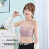 Top de tubo con una sola tira de verano, ropa interior de seda helada sin costuras con espalda descubierta, chaleco interior antiexposición para mujer