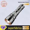 Cauda digital lanterna elétrica elétrica laser branco liga de alumínio telescópica zoom lanterna forte luz longa tiro lanterna atacado