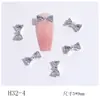 Joyería para Uñas Cyber Celebrant Mariposa Corbata Diamante Super Brillante Diamante Triangular Aleación Lazo Oro y Plata Decoración de Uñas Diamante