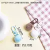 Llavero de Bola de Felpa Linda Colgante DIY Color Caramelo Hebilla de Puerta Accesorios de Joyería Colgante de Pompón de Piel Sintética de Conejo Venta al por Mayor