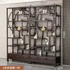 Gabinete multi-tesoro de madera maciza, partición de estilo chino, estante de exhibición de té antiguo de estilo chino nuevo, gabinete de entrada estilo Zen para sala de estar