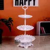 Adornos para mesa de postres soporte de exhibición desechable juego de tazas para pasteles y frutas decoración de mesa de buffet frío de cumpleaños soporte para pasteles decoración