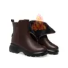 Botas Chelsea de Cuero Suave con Suela Gruesa para Mujer Botas Martin de Tacón Grueso Estilo Británico Botas Cortas de Terciopelo para Mujer Otoño e Invierno